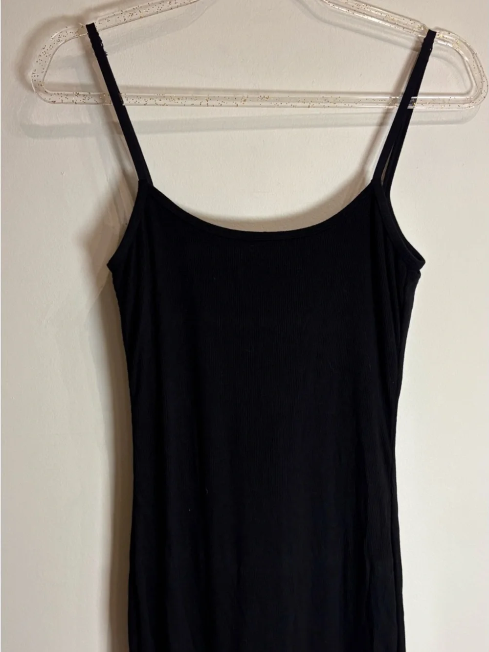 Popilush Shapewear Modal Ribbed Slimming Maxi Dress in Black Size Small - Picture 4 of 5